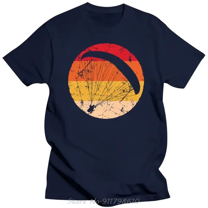 Mode rétro parapente T-shirt pour hommes loisirs