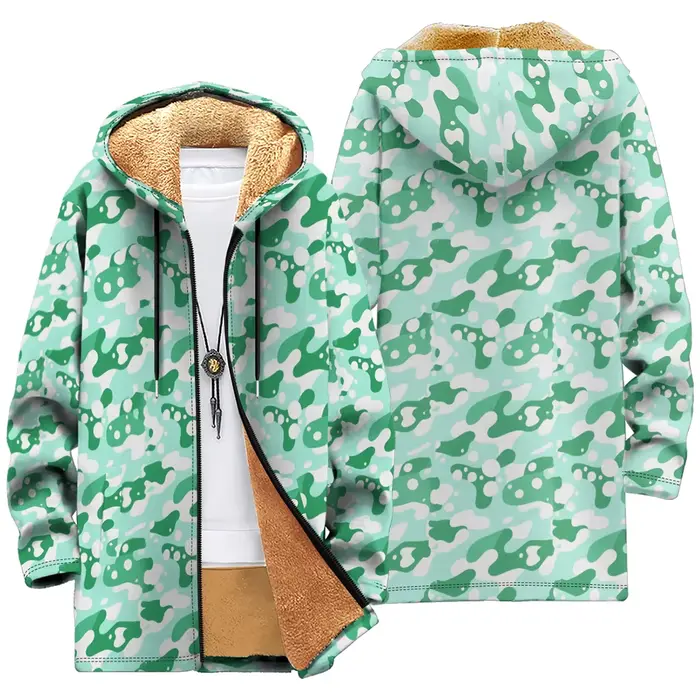 Vestes à capuche doublées de polaire de Camouflage confortables d'hiver manteaux de Style tactique c