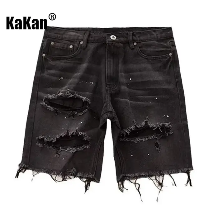Kakan-nouveau short en jean en détresse d'été pour hommes