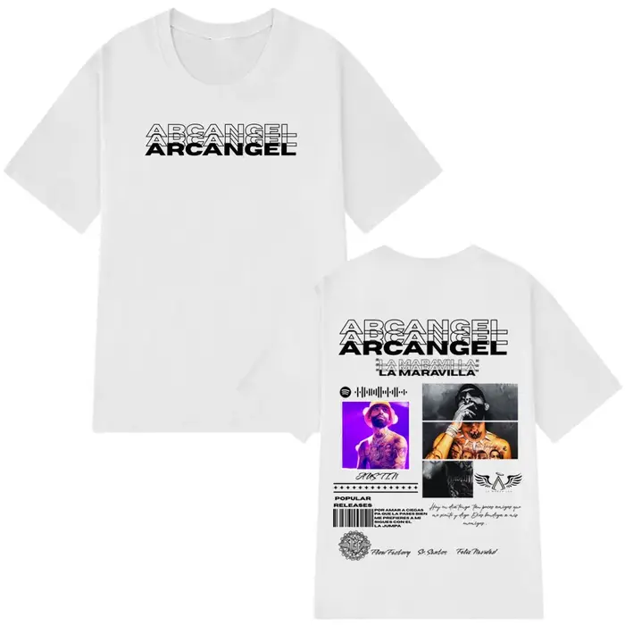 T-shirt de la tournée d'album du rappeur Arcangel pour hommes et femmes