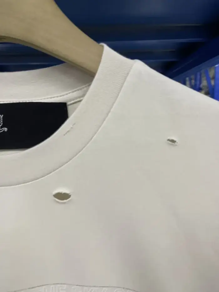 Streetwear PALY t-shirt hommes femme lavé faire vieux endommagé décontracté Couple printemps été mode ample à manches