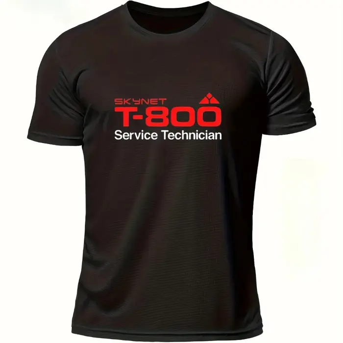 T-shirt pour homme Cyberpunk SKYNET T-800 Terminator, motif respirant en maille, manches courtes, co