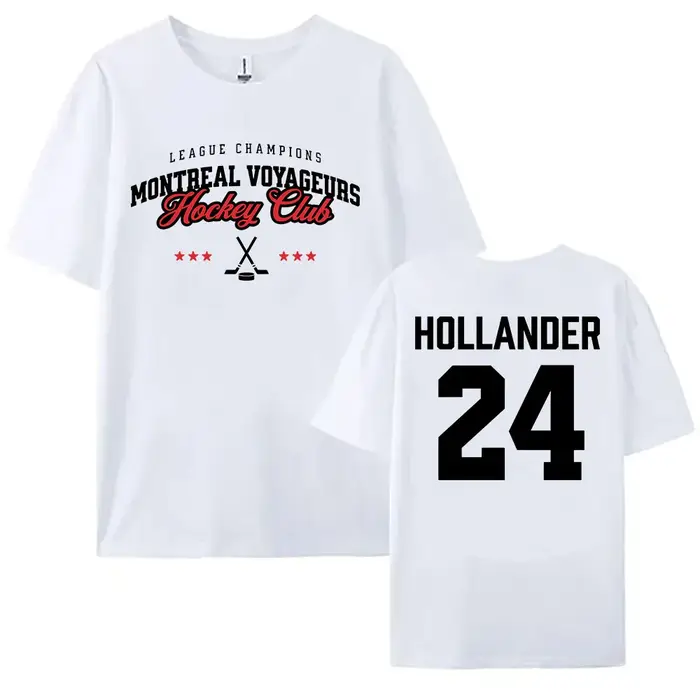24 Hollander Montreal Voyageurs Merch T-shirt de rénovation chauffée TV chaude unisexe Streetwear femmes hommes vêtements chemise ample à col rond