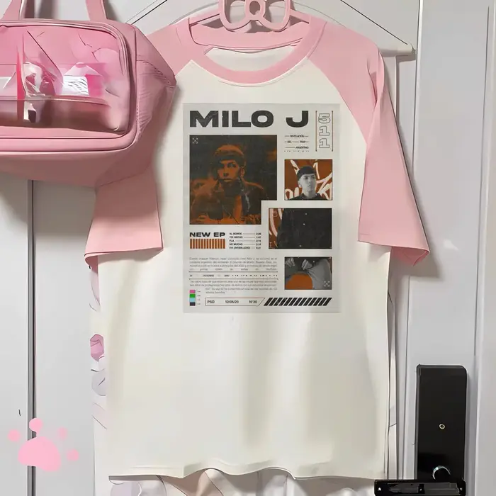 Milo j t-shirts femmes modèle jeune streetwear t-shirt femme bande dessinée vêtements