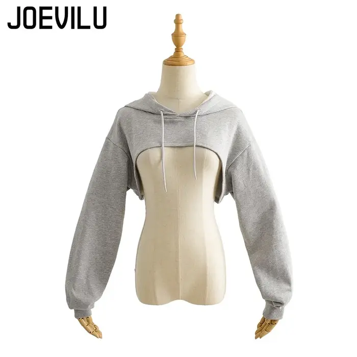 Sweat à capuche court pour femmes