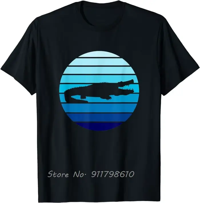 Nouveau T-shirt surdimensionné été Crocodile rétro décontracté coton T-shirt tendance confortable An