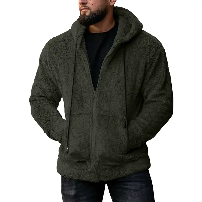 Manteau à capuche Teddy Bear Smile pour hommes