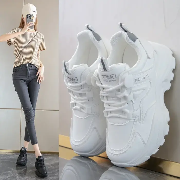 Baskets à talon épais tendance pour femmes