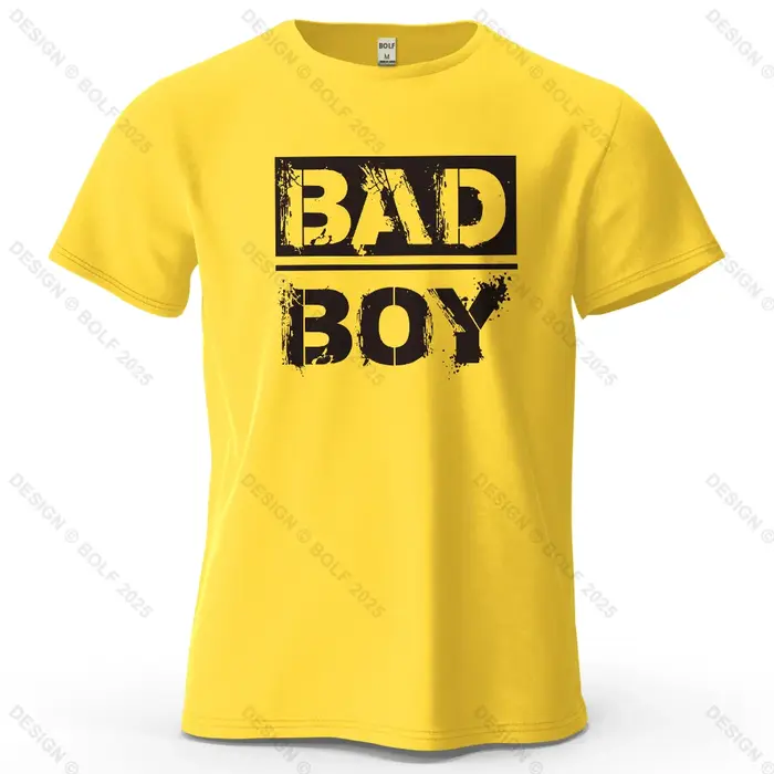 T-Shirt manches courtes homme Bad Boy graphique 100% coton respirant Vintage imprimé hauts T-Shirt p