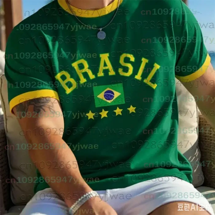 Nouveaux Maillots de Football Brésil 2026 pour Hommes – T-shirts Classiques God Brazil à Manches Courtes