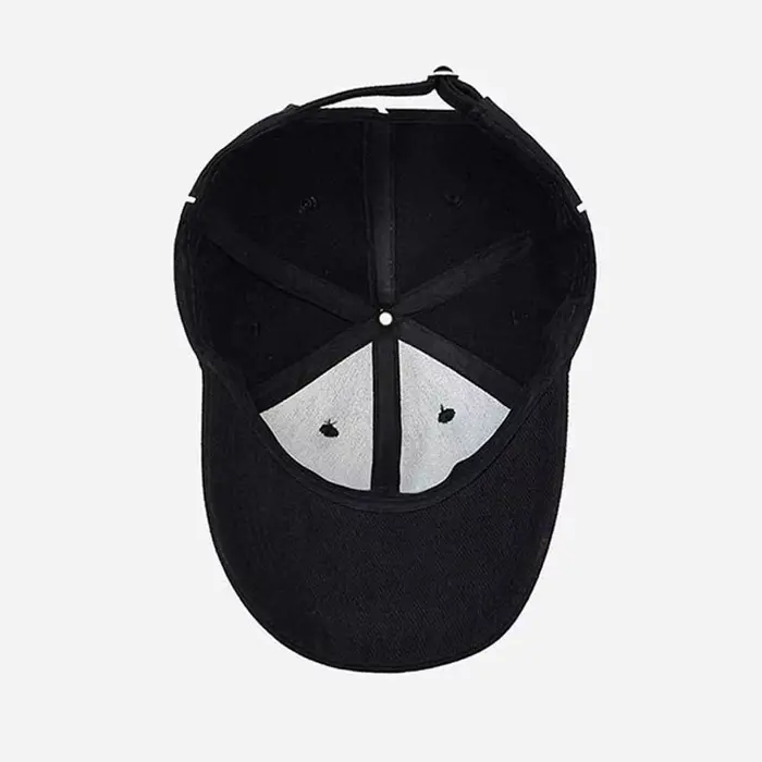 Casquette d'arbitre professionnelle réglable noire/blanche avec bordure contrastante – Chapeau de sport polyvalent anti-UV