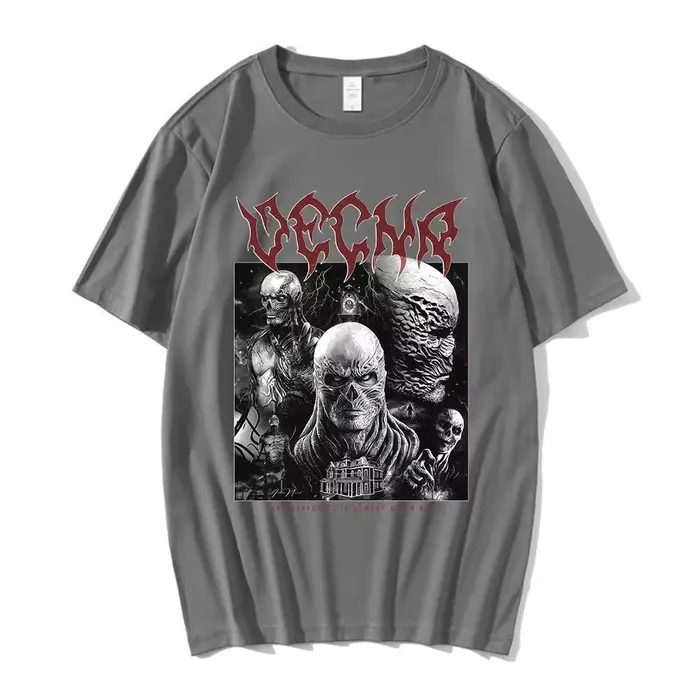 T-shirt unisexe en coton 100% avec graphismes de l'épisode 001 de la série télévisée Stranger Vecna