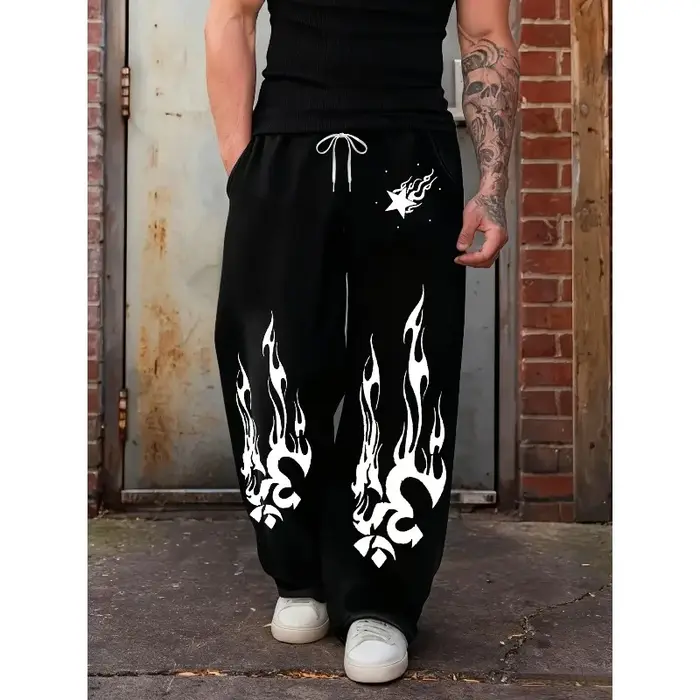 Pantalon de jogging noir large pour homme 2026
