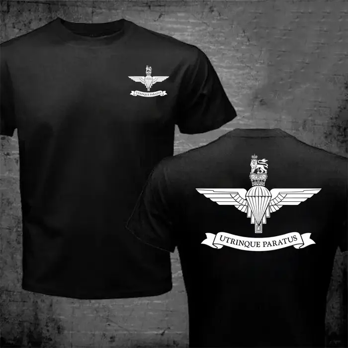 Armée britannique Para T-Shirt UK armée militaire Logo du régiment de Parachute parachutiste aéropor