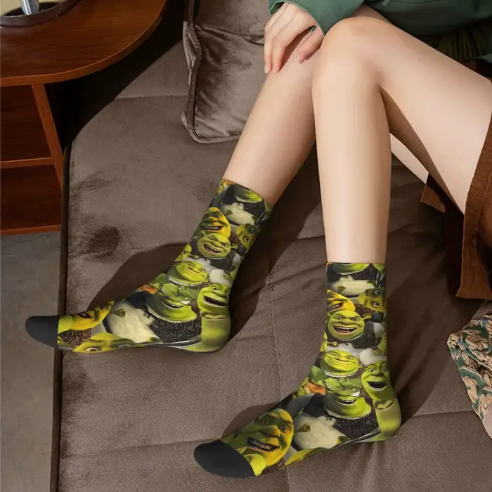 Chaussettes Hip-Hop Shreks Memes pour femmes et hommes