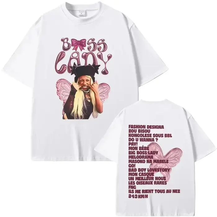 T-shirt graphique unisexe Theodora MEGA BBL Album pour homme et femme, style streetwear oversize, hi