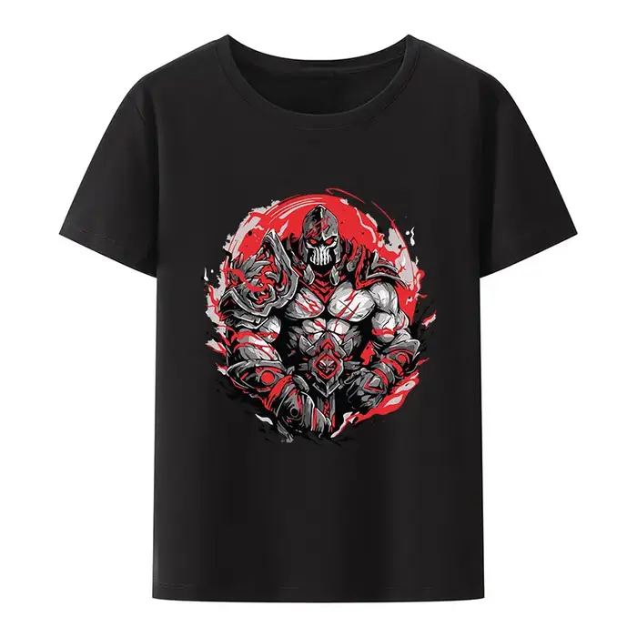 Guerrier nouveau et frais décontracté imprimé t-shirt caractère Camisetas hommes vêtements belle res