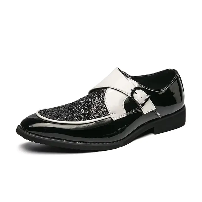 Chaussures en cuir de luxe pour hommes, chaussures habillées dorées de haute qualité pour hommes, ma