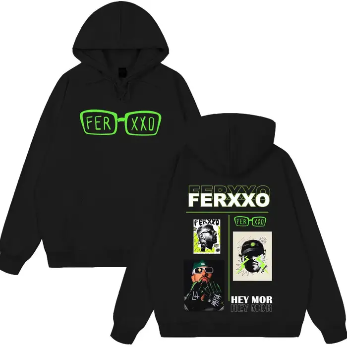 Sweat-shirt à capuche imprimé Rapper Feid Ferxxo Tour 2026 pour hommes et femmes