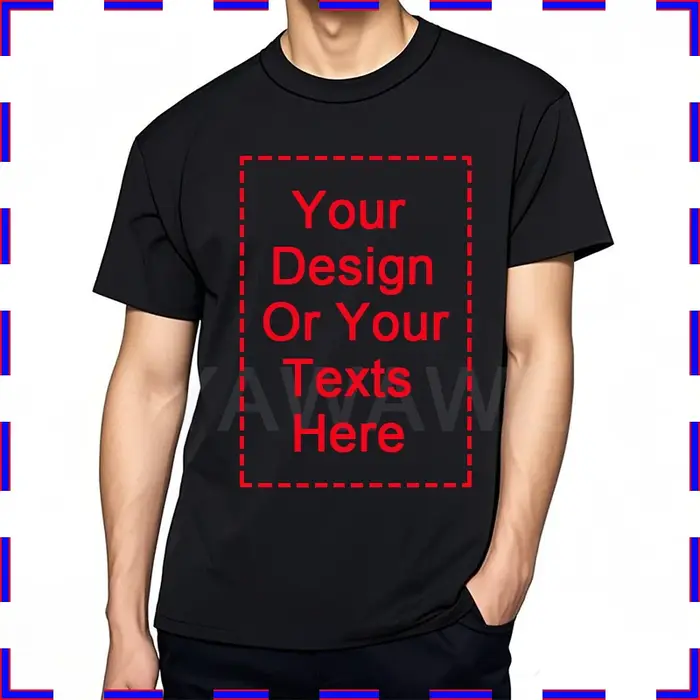 T-shirt personnalisé pour hommes T-shirt en coton sur mesure Chemise personnalisée Faites votre conc