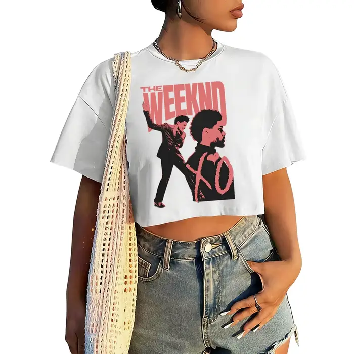 The-Weeknd Tour 2026 Chemise pour femme à col rond et manches courtes