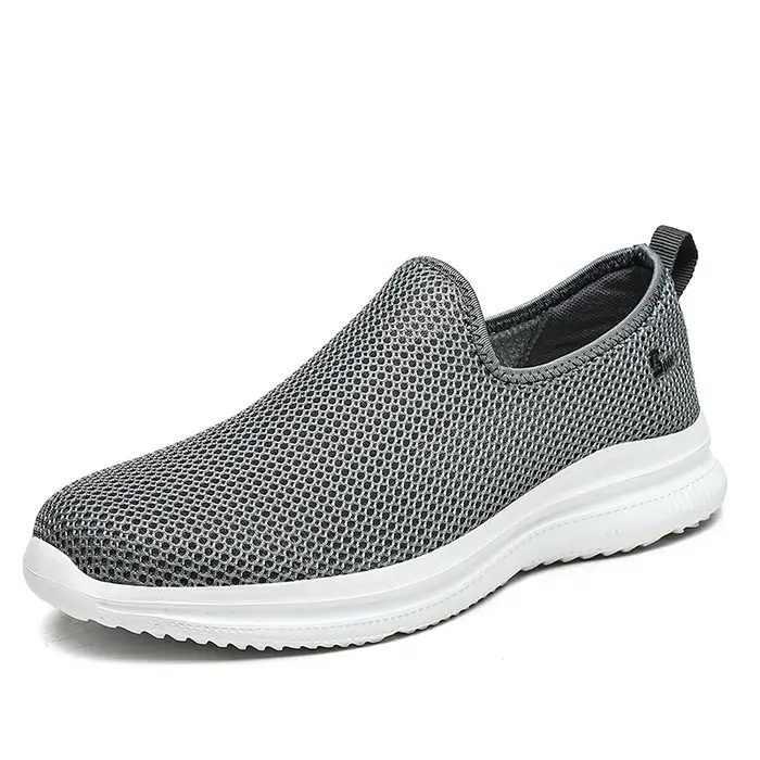 Baskets légères en maille respirante pour hommes, chaussures de course à enfiler, mocassins de march