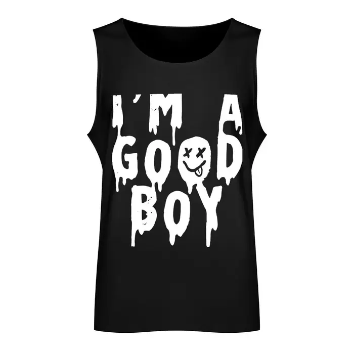 T-shirt de musculation anime pour hommes, haut précieux, je suis un bon garçon