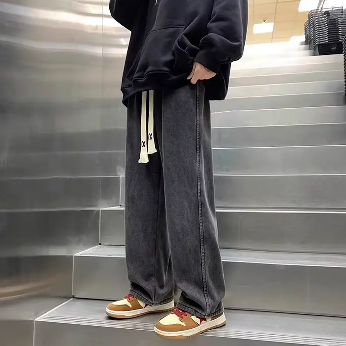 Jean droit rétro américain tendance pour homme