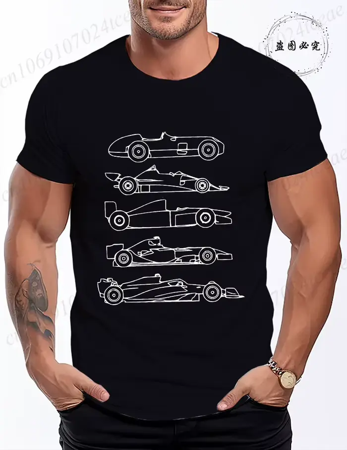 T-shirt vintage de course automobile pour hommes et femmes