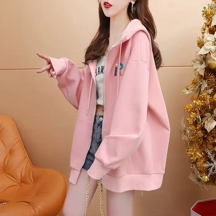 Sweat-shirt à capuche pour femme, haut avec Orint sur nouveauté Y2k, manteau Vintage des années 2000