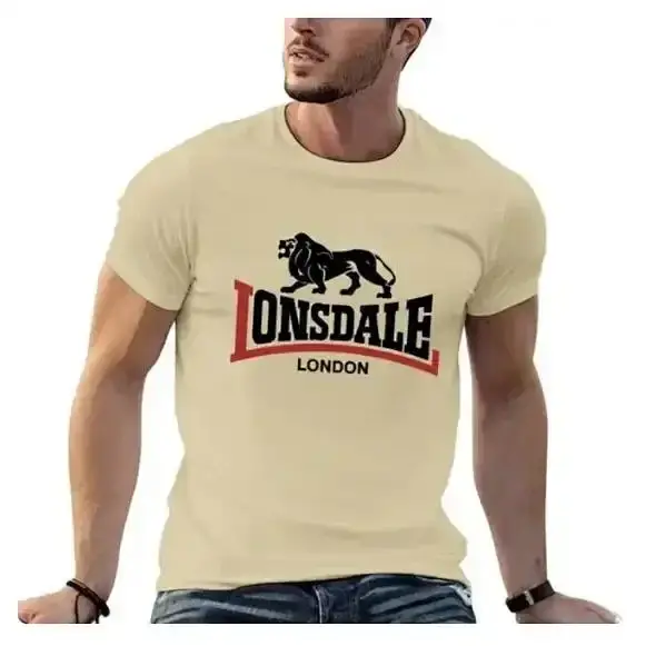 Lonsdale London T-shirt pour homme Vêtements d'été T-shirt en pur coton