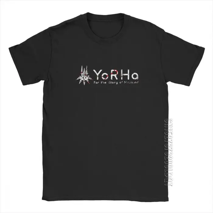 NieR Automata YoRHa hommes T-Shirt 2B jeu Vintage T-Shirt homme T-Shirt col rond T-Shirt 100% coton vêtements de fête