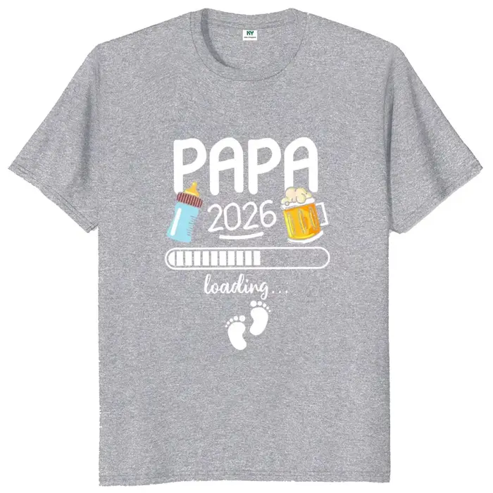Papa 2026 drôle futur papa amoureux de la bière imprimé T-shirts graphiques T-shirts de haute qualit