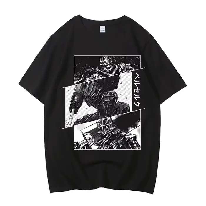 Anime Berserk T-shirt D'été Hommes Femmes Haute Qualité Coton Manches Courtes