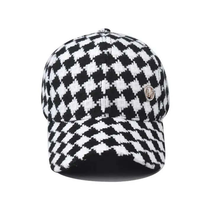 Casquettes de baseball à carreaux beiges de marque FS pour hommes