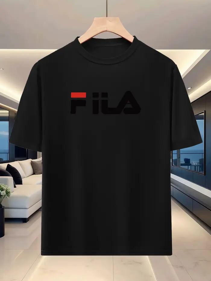 T-shirt d'été pour homme à col rond et manches courtes - Tissu léger et respirant - Sports de plein air
