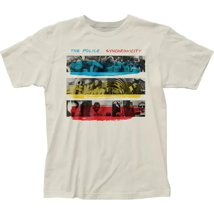 T-shirt pour hommes The Police Synchrocity, t-shirt classique de groupe de musique, nouveau, naturel