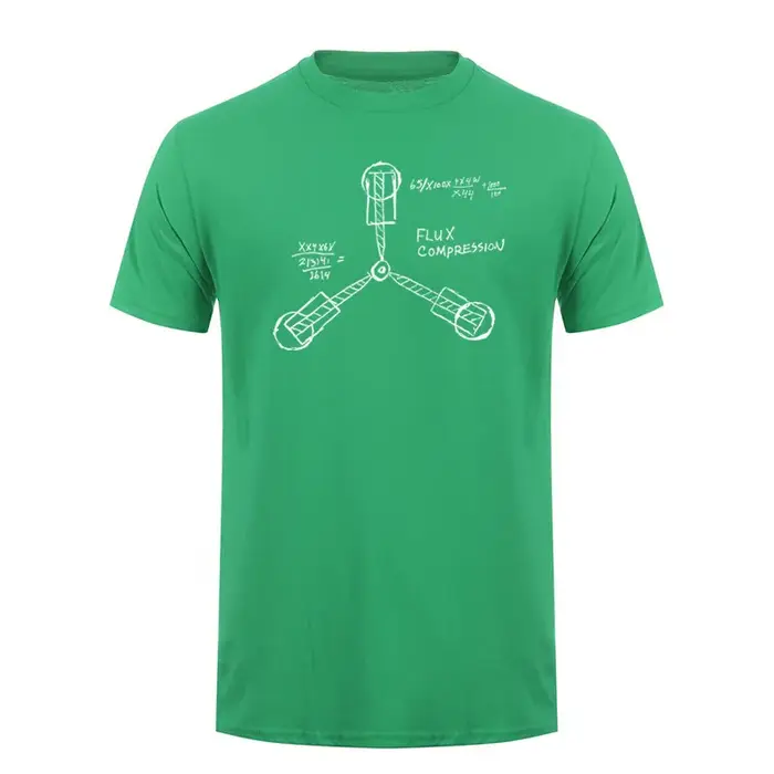 T-Shirt en coton avec condensateur de flux, à la mode, à l'effigie de la nouvelle mode, retour vers 