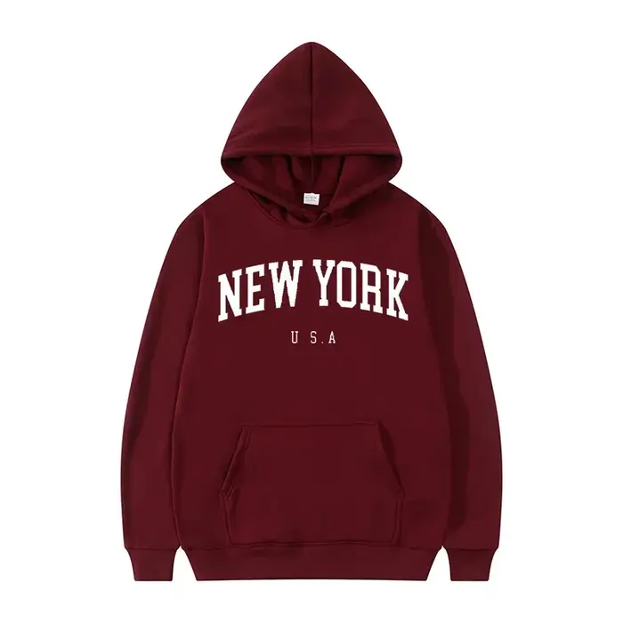 Hommes femmes New York états-unis ville sweats à capuche mode lettre imprimé graphique sweats ample décontracté Harajuku pull à capuche vêtements de sport