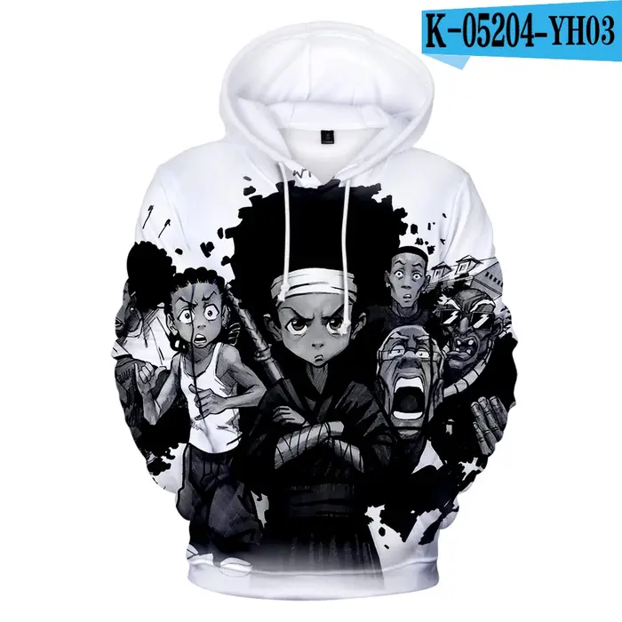 Sweats à capuche 3D The Boondocks pour hommes et femmes, sweat-shirt à manches longues, streetwear d