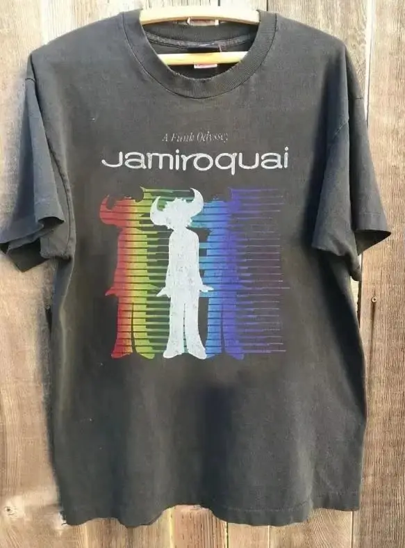 Jamiroquai « Japan Tour '93 » T-shirt vintage en coton avec motif graphique pour hommes et femmes, streetwear d'été