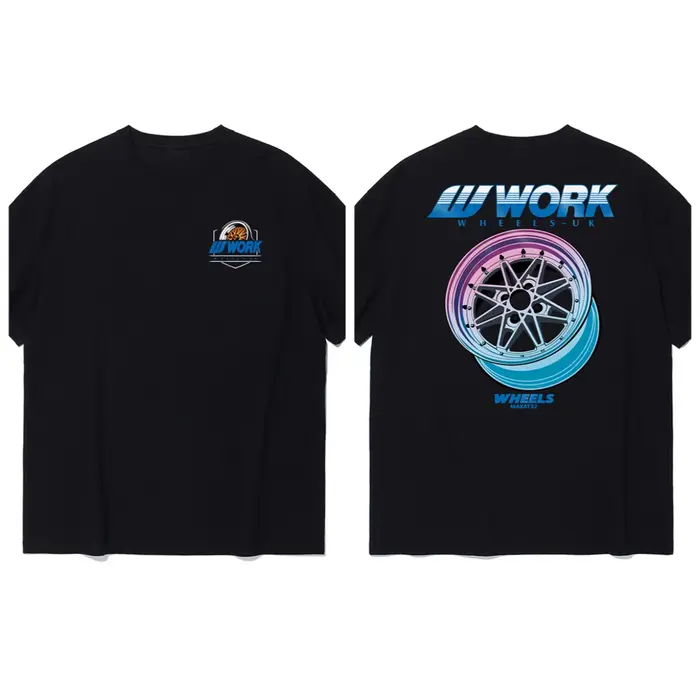 T-shirt col rond pour hommes, nouveau moyeu de roue de travail, Style de voiture modifié, imprimé gr