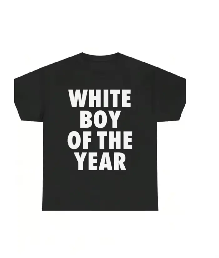 T-shirt blanc pour femme avec texte « Garçon de l'Année » 2026
