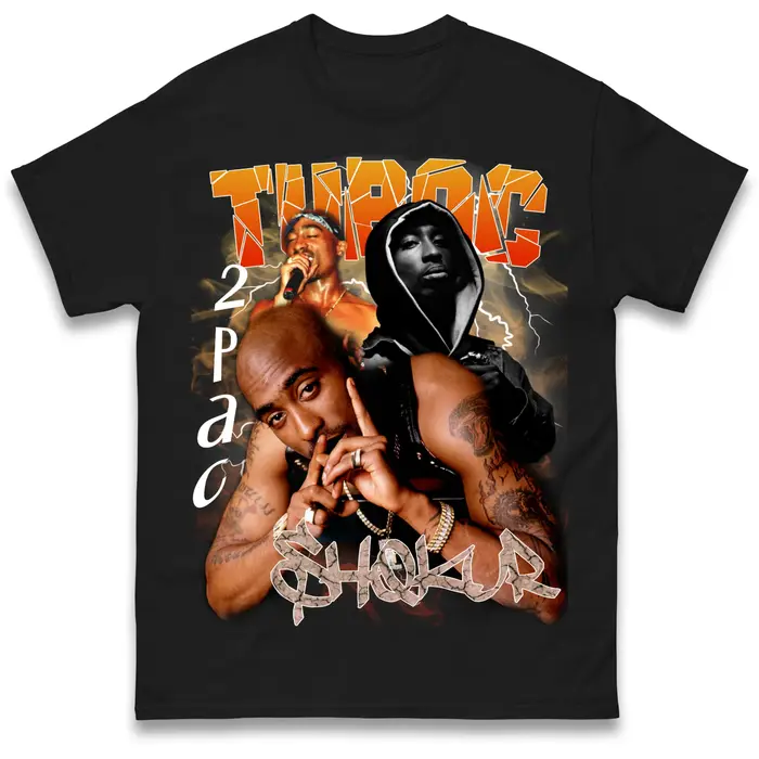T-shirt graphique Tupac Shakur pour hommes et femmes, style rétro, hip hop, pour fans de rappeurs, d