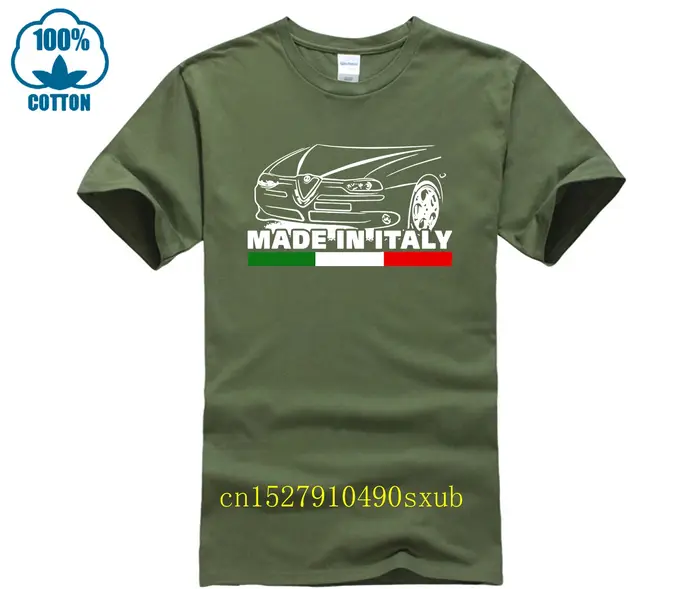 Alfa décontracté col rond ample été T-shirt pour hommes Romeo fabriqué en italie col