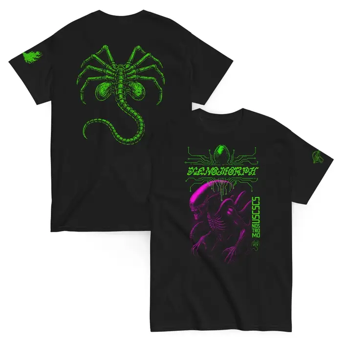 Xenomorph horreur chemise biomécanique Alien gothique science-fiction film t-shirt à manches courtes vêtements