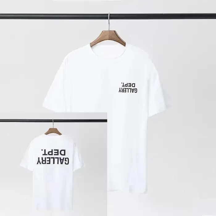 T-shirt en coton surdimensionné vintage imprimé inversé inspiré de GALLERY DEPT, style streetwear