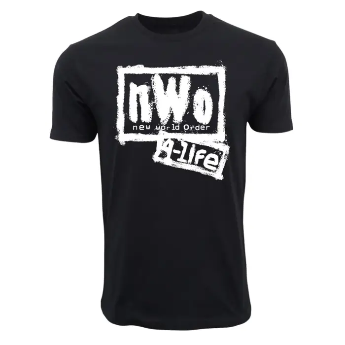 T-shirt avec logo couleur NWO New World Order, en coton graphique, de luxe haut de gamme, style unis