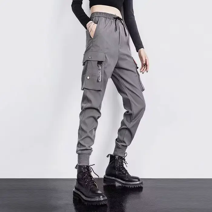 Joggeurs femme sport décontracté filles mode Hip-hop Streetwear pantalon mode Cargo pantalon femme d