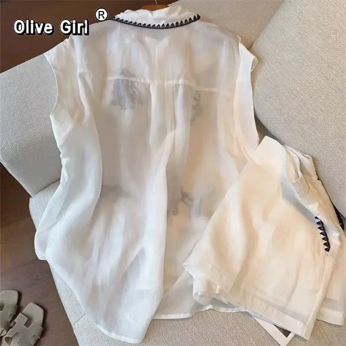 Olive Girl – ensemble Polo et short surdimensionné pour femme